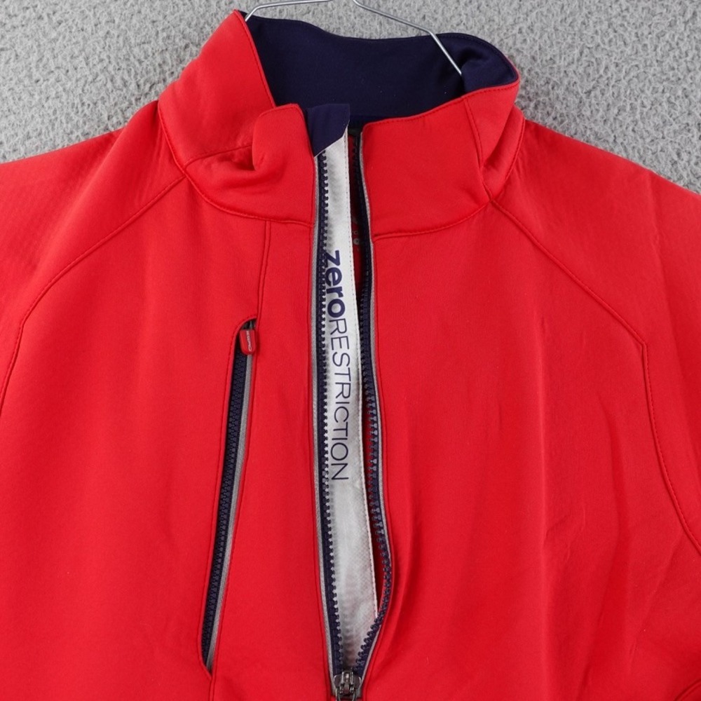 Zero Restriction Golf Pullover Mens Medium Red 1/… - image 5